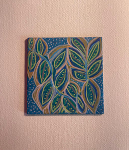 "Enchanting" Hand Painted 3 x 3" magnet