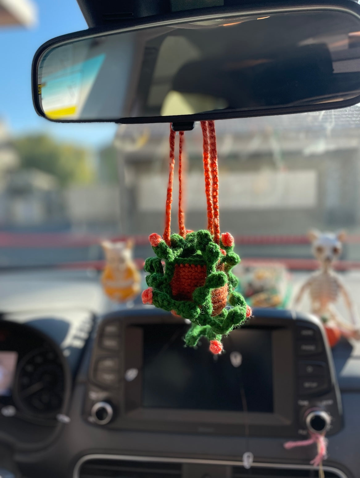 little hanging plant for car Crochet Hanging Car Plant-String of Pearls